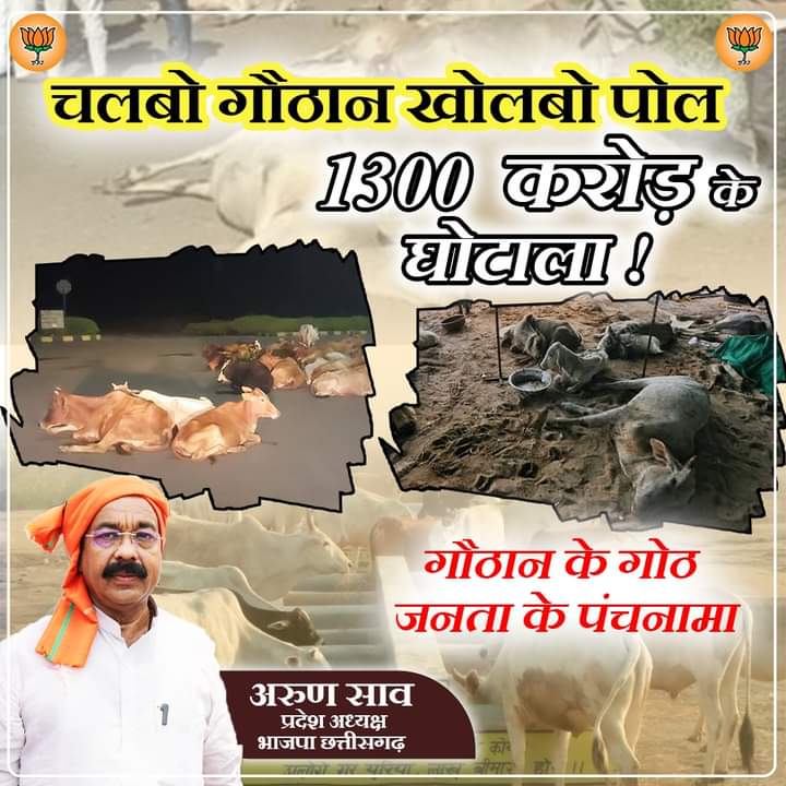 छत्तीसगढ़ भाजपा का गौठानो की अव्यवस्था पर फोकस--भाजपा जांजगीर-चांपा जिले ने 20 मई से प्रारंभ किया चलबो गौठान-खोलबो पोल कार्यक्रम, नेता प्रतिपक्ष नारायण चंदेल सहित पदाधिकारी पहुंचे गौठानो में, नारायण चंदेल ने कहा- भूपेश सरकार ने किया गौठानो में 1300 करोड़ रुपए का घोटाला छत्तीसगढ़ भाजपा का गौठानो की अव्यवस्था पर फोकस--भाजपा जांजगीर-चांपा जिले ने 20 मई से प्रारंभ किया चलबो गौठान-खोलबो पोल कार्यक्रम, नेता प्रतिपक्ष नारायण चंदेल सहित पदाधिकारी पहुंचे गौठानो में, नारायण चंदेल ने कहा- भूपेश सरकार ने किया गौठानो में 1300 करोड़ रुपए का घोटाला kshititech