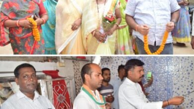 <em>अड़भार में 1 सप्ताह में ही तीसरे सामाजिक भवन की रखी गई आधारशिला-- साहू समाज के सामाजिक भवन का विधायक रामकुमार यादव एवं नगर पंचायत अध्यक्ष चंद्रप्रभा ज्योतिष गर्ग ने किया भूमि पूजन, प्रदेश के मुख्यमंत्री बघेल ने करी थी सामाजिक भवन निर्माण की घोषणा, नगर पंचायत क्षेत्र के सर्व समाज सामाजिक समरसता की है मिसाल</em> kshititech