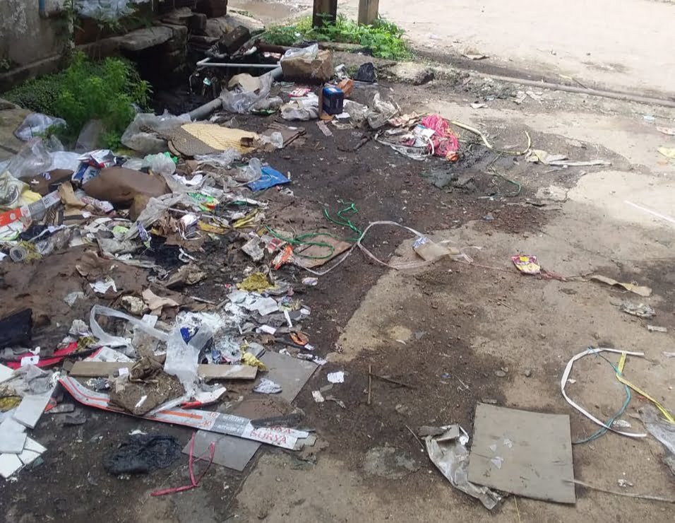 <em>सड़कों पर कचरा फेंकने से मोहल्ले वासी परेशान, शहर के वार्ड क्रमांक- 06 ममता मेडिकल गली में रास्ते पर ही कचरा फेंकने से रहवासियों को हो रही दिक्कतें</em>, कचरे खाने के रूप में परिवर्तित हो रहा आने जाने का मुख्य रास्ता kshititech
