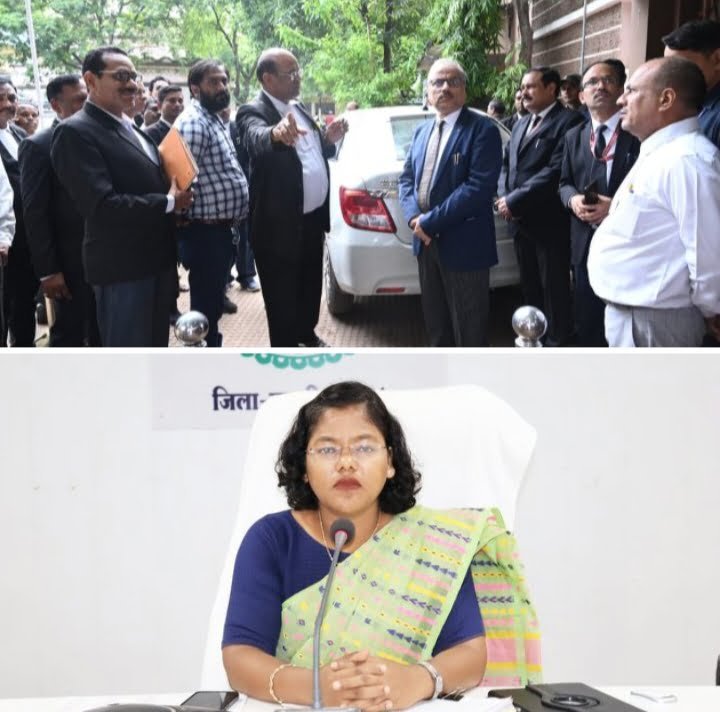 <em>अव्यवस्थाओं के बीच संचालित हो रहा शक्ति का व्यवहार न्यायालय,चीफ जस्टिस सिन्हा के दौरे में निकली भारी कमियां, सिन्हा ने करी नाराजगी व्यक्त, चीफ जस्टिस ने कलेक्टर-एसपी से भी न्यायालय की व्यवस्था में सुधार करने कहा, रजिस्टार जनरल भी रहे मौजूद,शक्ति कलेक्टर की समय सीमा की बैठक संपन्न</em> <em>अव्यवस्थाओं के बीच संचालित हो रहा शक्ति का व्यवहार न्यायालय,चीफ जस्टिस सिन्हा के दौरे में निकली भारी कमियां, सिन्हा ने करी नाराजगी व्यक्त, चीफ जस्टिस ने कलेक्टर-एसपी से भी न्यायालय की व्यवस्था में सुधार करने कहा, रजिस्टार जनरल भी रहे मौजूद,शक्ति कलेक्टर की समय सीमा की बैठक संपन्न</em> kshititech