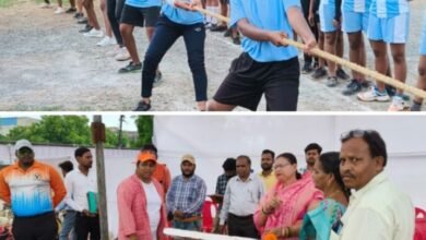 <em>बारिश में भी खिलाड़ियों का जुनून--नगर पालिका शक्ति सहित जिले की नगरीय निकायों ने 23 अगस्त को किया विकासखंड स्तरीय छत्तीसगढ़ ओलंपिक खेल 2023 क्लस्टर का आयोजन, पंडित दीनदयाल उपाध्याय स्टेडियम में हुए विभिन्न खेल</em>, शक्ति सीएमओ संजय सिंह ने कहा-- छत्तीसगढ़ ओलंपिक से पारंपरिक खेलों एवं खेल प्रतिभाओं को सामने आने का मिला अवसर kshititech