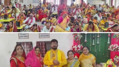 <em>शक्ति के श्री राधाकृष्ण मंदिर में हुआ तीन दिवसीय ऋषि पंचमी उद्यापन कार्यक्रम, 51 जोड़ों ने करी पूजा- अर्चना, 21 सितंबर को दोपहर हुआ भंडारा प्रसाद का आयोजन</em>, शहर में पहली बार हुए आयोजन को लेकर दिखा उत्साह, प्रदेश के अन्य जिलों से भी लोग पहुंचे उद्यापन कार्यक्रम में kshititech