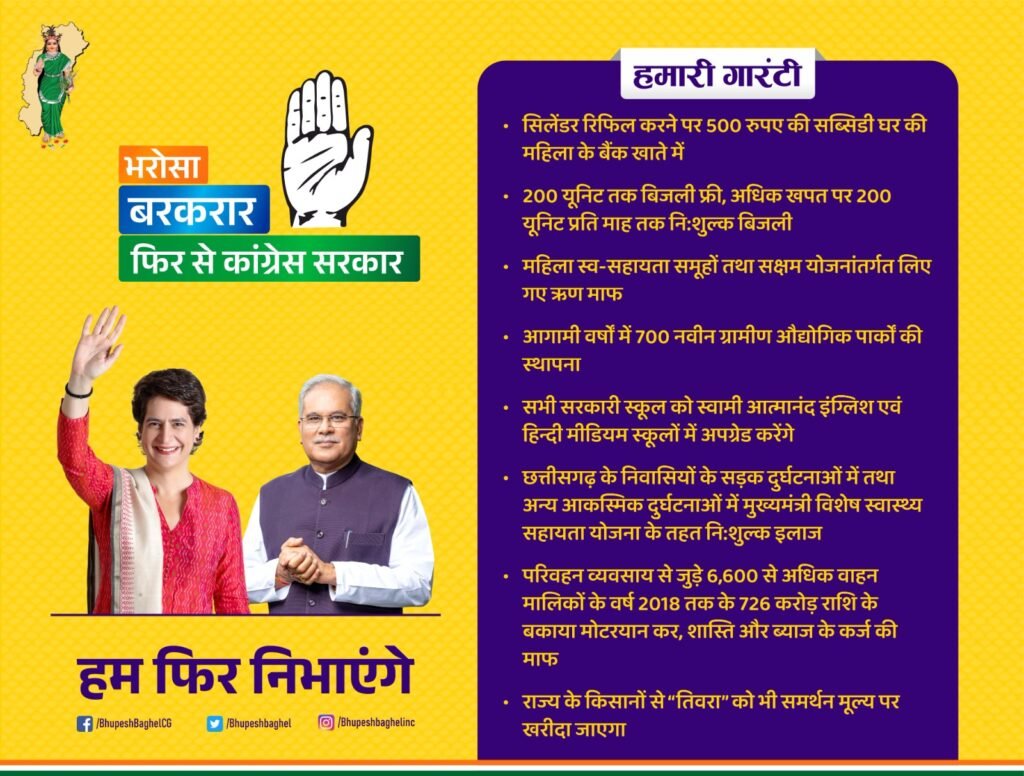 <em>कांग्रेस सरकार बनने पर छत्तीसगढ़ में होगी बिजली फ्री- कांग्रेस महासचिव प्रियंका गांधी ने खैरागढ़ विधानसभा में करी बड़ी घोषणा, किसानो की कर्ज माफी के बाद अब बिजली फ्री, कांग्रेस सरकार की वापसी का तय करेगी रास्ता, घरेलू महिलाओं को गैस सिलेंडर की रिफिलिंग में मिलेगी 500 की सब्सिडी, साल 2018 तक के वाहन के मालिकों के बकाया मोटरयान कर की होगी माफी</em> <em>कांग्रेस सरकार बनने पर छत्तीसगढ़ में होगी बिजली फ्री- कांग्रेस महासचिव प्रियंका गांधी ने खैरागढ़ विधानसभा में करी बड़ी घोषणा, किसानो की कर्ज माफी के बाद अब बिजली फ्री, कांग्रेस सरकार की वापसी का तय करेगी रास्ता, घरेलू महिलाओं को गैस सिलेंडर की रिफिलिंग में मिलेगी 500 की सब्सिडी, साल 2018 तक के वाहन के मालिकों के बकाया मोटरयान कर की होगी माफी</em> kshititech