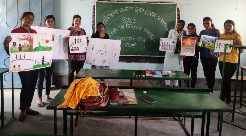 <em>शहीद नंद कुमार पटेल विश्वविद्यालय रायगढ़ के तृतीय कुल उत्सव पर शक्ति के जेएलएन डिग्री कॉलेज में प्रारंभ हुई विभिन्न प्रतियोगिताएं,प्राचार्य डॉ. शालू पाहवा के नेतृत्व में हुआ कार्यक्रम का आयोजन, जिला स्तर पर चयनित हुई दो छात्राएं, चित्रकला में छात्राओं ने उकेरी अपनी भावनाएं</em>, यूनिवर्सिटी के निर्देश पर कार्यक्रमों की क्रियान्वन में अग्रणी है शक्ति का जेएलएन डिग्री कॉलेज <em>शहीद नंद कुमार पटेल विश्वविद्यालय रायगढ़ के तृतीय कुल उत्सव पर शक्ति के जेएलएन डिग्री कॉलेज में प्रारंभ हुई विभिन्न प्रतियोगिताएं,प्राचार्य डॉ. शालू पाहवा के नेतृत्व में हुआ कार्यक्रम का आयोजन, जिला स्तर पर चयनित हुई दो छात्राएं, चित्रकला में छात्राओं ने उकेरी अपनी भावनाएं</em>, यूनिवर्सिटी के निर्देश पर कार्यक्रमों की क्रियान्वन में अग्रणी है शक्ति का जेएलएन डिग्री कॉलेज kshititech