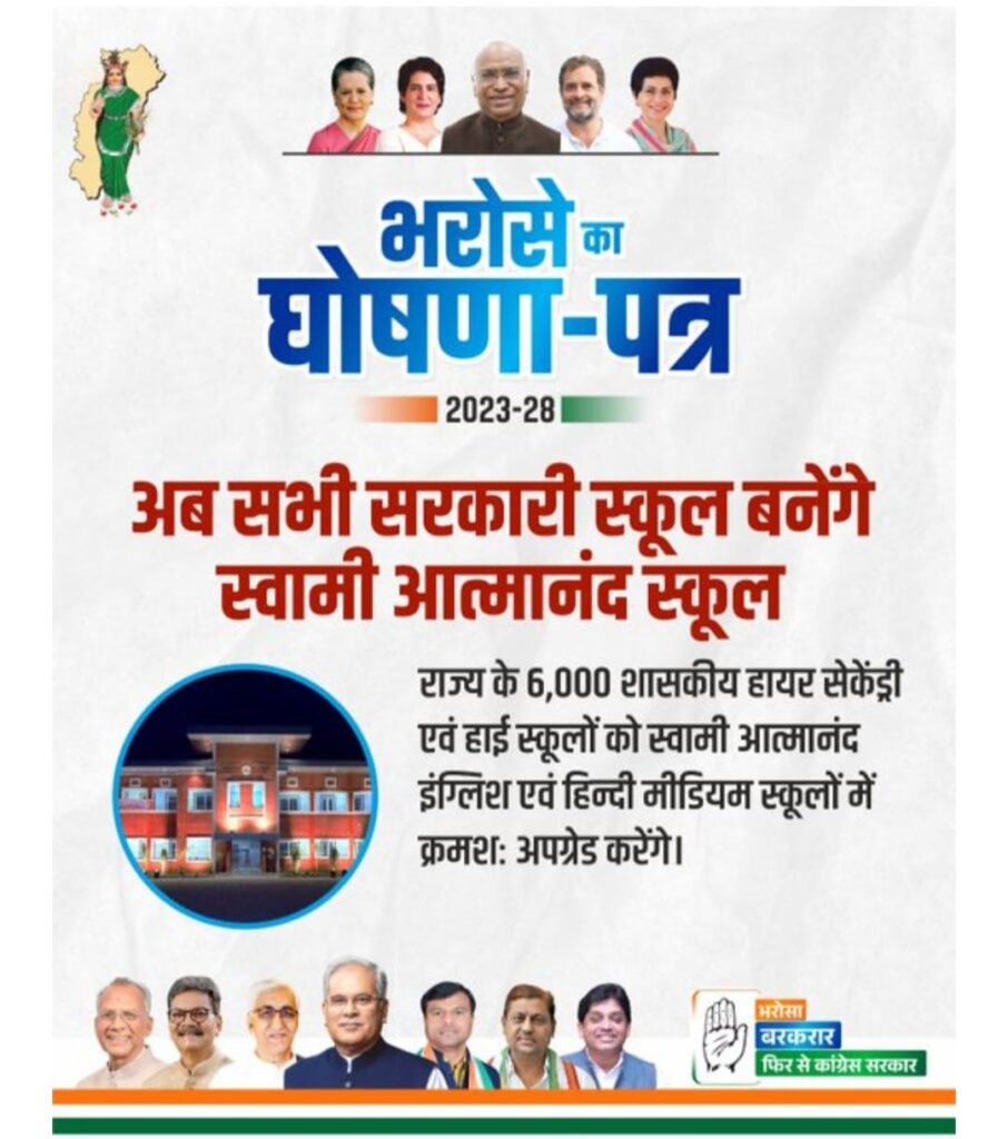 छत्तीसगढ़ के मतदाताओं की बल्ले बल्ले-- <em>कांग्रेस का घोषणा पत्र पड़ गया भाजपा के घोषणा पत्र पर भारी- कांग्रेस सभी वर्ग की महिलाओं को देगी सिलेंडर पर 500 की सब्सिडी, तो धान की खरीदी करेगी ₹3200 में, युवाओं को उद्योगों के लिए मिलेगी 50% की सब्सिडी, बघेल ने खोल दिया छत्तीसगढ़ में घोषणाओं का पिटारा</em>, जनता ने कहा यह है भरोसे का घोषणा पत्र, मोटर वाहन मालिकों को दी बड़ी राहत छत्तीसगढ़ के मतदाताओं की बल्ले बल्ले-- <em>कांग्रेस का घोषणा पत्र पड़ गया भाजपा के घोषणा पत्र पर भारी- कांग्रेस सभी वर्ग की महिलाओं को देगी सिलेंडर पर 500 की सब्सिडी, तो धान की खरीदी करेगी ₹3200 में, युवाओं को उद्योगों के लिए मिलेगी 50% की सब्सिडी, बघेल ने खोल दिया छत्तीसगढ़ में घोषणाओं का पिटारा</em>, जनता ने कहा यह है भरोसे का घोषणा पत्र, मोटर वाहन मालिकों को दी बड़ी राहत kshititech