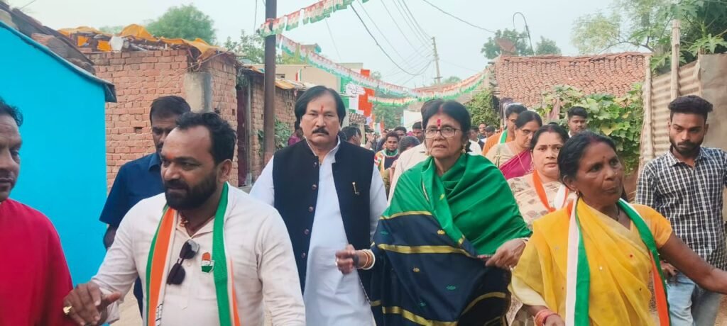 <em>शक्ति में कांग्रेस ने मतदान के एक दिन पूर्व झोंकी ताकत-- वार्ड, वार्ड में घूम रहे जनप्रतिनिधि, महंत दंपति भी निकले घर-घर वोट मांगने, पूर्व मंत्री नोबेल वर्मा, जनपद अध्यक्ष राजेश राठौर भी रहे साथ</em>, शक्ति को जिला बनाने का लाभ मिल सकता है महंत को चुनाव में kshititech