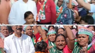 <em>शक्ति क्षेत्र में कांग्रेस प्रत्याशी महंत का चालू हुआ जनसंपर्क--जिले के प्रभारी मंत्री जयसिंह अग्रवाल भी रहे महंत के साथ मौजूद, महंत ने कहा भाजपा 15 सालों में नहीं बना सकी शक्ति को जिला, आपने मुझे चुना विधायक, मैंने किया अपना फर्ज अदा</em> kshititech