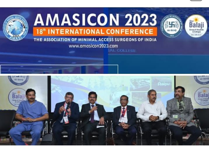 <em>अमासीकॉन 2023: मध्यभारत की सबसे बड़ी इंटरनेशनल कांफ्रेंस रायपुर में, 4 नवंबर को कांफ्रेंस के तीसरे दिन भी पहुंचे देश-विदेश के प्रतिष्ठित चिकित्सक, कॉन्फ्रेंस को सफल बनाने बालाजी इंस्टीट्यूट आफ मेडिकल साइंस दे रहा अपना अहम योगदान, डॉक्टर देवेंद्र नायक की मौजूदगी में हो रही चिकित्सा के क्षेत्र में विभिन्न चर्चाएं, डेढ़ सौ मरीजों की हुई निशुल्क सर्जरी</em> <em>अमासीकॉन 2023: मध्यभारत की सबसे बड़ी इंटरनेशनल कांफ्रेंस रायपुर में, 4 नवंबर को कांफ्रेंस के तीसरे दिन भी पहुंचे देश-विदेश के प्रतिष्ठित चिकित्सक, कॉन्फ्रेंस को सफल बनाने बालाजी इंस्टीट्यूट आफ मेडिकल साइंस दे रहा अपना अहम योगदान, डॉक्टर देवेंद्र नायक की मौजूदगी में हो रही चिकित्सा के क्षेत्र में विभिन्न चर्चाएं, डेढ़ सौ मरीजों की हुई निशुल्क सर्जरी</em> kshititech