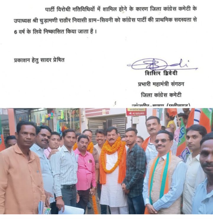 <em>पूर्व मंडी अध्यक्ष चूड़ामणि ने थामा भाजपा का दामन, तो वहीं कांग्रेस ने तत्काल किया पार्टी से निष्कासित, शक्ति विधानसभा क्षेत्र के दिग्गज नेता के रूप में पहचान है चूड़ामणि की</em> <em>पूर्व मंडी अध्यक्ष चूड़ामणि ने थामा भाजपा का दामन, तो वहीं कांग्रेस ने तत्काल किया पार्टी से निष्कासित, शक्ति विधानसभा क्षेत्र के दिग्गज नेता के रूप में पहचान है चूड़ामणि की</em> kshititech