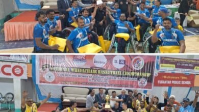 व्हीलचेयर पर बास्केटबॉल- <em>छत्तीसगढ़ के राजनांदगांव में आयोजित सिनियर नेशनल व्हीलचेयर बास्केटबाॅल प्रतियोगिता में महाराष्ट्र लगातार 7वीं बार विजेता</em>, देश के विभिन्न राज्यों से टीमों ने लिया भाग, डीपीएस एवं युगांतर पब्लिक स्कूल ने किया था संयुक्त आयोजन kshititech