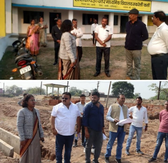 DMF फंड के कार्यो की चिंता-<em>शक्ति के स्टेडियम में चल रहे निर्माण कार्यों का जायजा लिया कलेक्टर/ एसपी ने,नूपुर ने कहा- चारों ओर पेड़ पौधे एवं सुंदर फूल के पौधे लगाए,समयावधि में पूर्ण हो निर्माण कार्य</em>, कलेक्टर नूपुर के प्रयासों से शक्ति जिले में चल रहे करोड़ों के जिला खनिज न्यास निधि के काम kshititech