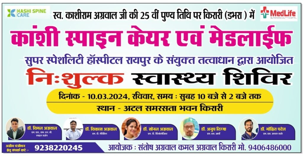 11 मार्च से स्व. काशीराम अग्रवाल की पुण्य स्मृति में किरारी में होगी श्रीमद् भागवत कथा,आचार्य पवन कृष्ण गोस्वामी कराएंगे कथा का रसपान,किरारी के पूर्व सरपंच संतोष अग्रवाल द्वारा आयोजित है कार्यक्रम, 10 मार्च को काशीराम जी की पुण्यतिथि पर किरारी में निशुल्क स्वास्थ्य शिविर, श्री अग्रोहा सेवा संघ चंद्रपुर के पूर्व अध्यक्ष भी हैं संतोष अग्रवाल किरारी वाले 11 मार्च से स्व. काशीराम अग्रवाल की पुण्य स्मृति में किरारी में होगी श्रीमद् भागवत कथा,आचार्य पवन कृष्ण गोस्वामी कराएंगे कथा का रसपान,किरारी के पूर्व सरपंच संतोष अग्रवाल द्वारा आयोजित है कार्यक्रम, 10 मार्च को काशीराम जी की पुण्यतिथि पर किरारी में निशुल्क स्वास्थ्य शिविर, श्री अग्रोहा सेवा संघ चंद्रपुर के पूर्व अध्यक्ष भी हैं संतोष अग्रवाल किरारी वाले kshititech