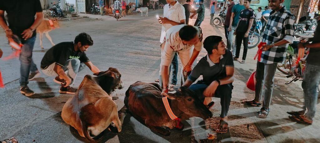 गौ वंश की रक्षा में पुलिस भी अग्रणी- सक्ति जिले के पुलिस यातायात प्रभारी महतो कर रहे गौ सेवा समिति के सदस्यों को यातायात मित्र बनकर गौवंश की दुर्घटनाओं में कमी लाने के प्रयास, गौ माताओ को रेडियम पट्टी लगाने के कार्य में हो रही सकारात्मक पहल गौ वंश की रक्षा में पुलिस भी अग्रणी- सक्ति जिले के पुलिस यातायात प्रभारी महतो कर रहे गौ सेवा समिति के सदस्यों को यातायात मित्र बनकर गौवंश की दुर्घटनाओं में कमी लाने के प्रयास, गौ माताओ को रेडियम पट्टी लगाने के कार्य में हो रही सकारात्मक पहल kshititech