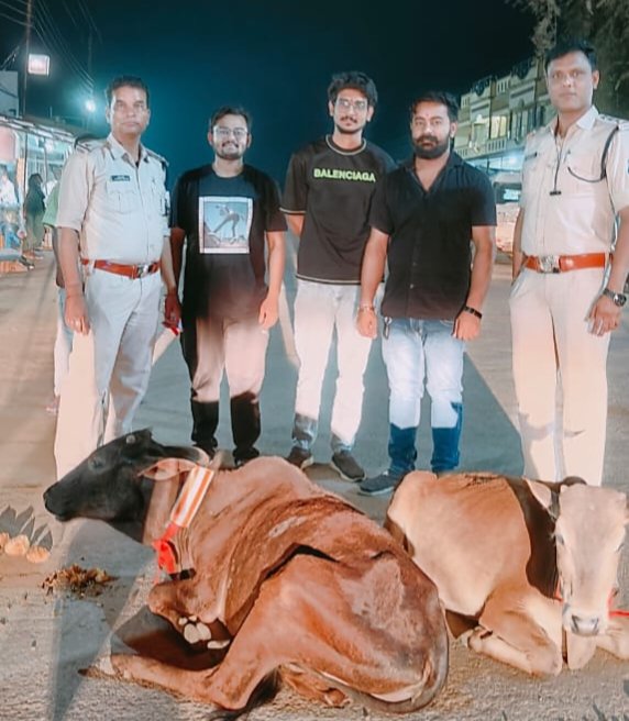 गौ वंश की रक्षा में पुलिस भी अग्रणी- सक्ति जिले के पुलिस यातायात प्रभारी महतो कर रहे गौ सेवा समिति के सदस्यों को यातायात मित्र बनकर गौवंश की दुर्घटनाओं में कमी लाने के प्रयास, गौ माताओ को रेडियम पट्टी लगाने के कार्य में हो रही सकारात्मक पहल गौ वंश की रक्षा में पुलिस भी अग्रणी- सक्ति जिले के पुलिस यातायात प्रभारी महतो कर रहे गौ सेवा समिति के सदस्यों को यातायात मित्र बनकर गौवंश की दुर्घटनाओं में कमी लाने के प्रयास, गौ माताओ को रेडियम पट्टी लगाने के कार्य में हो रही सकारात्मक पहल kshititech