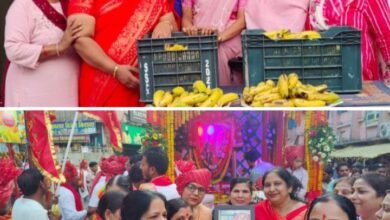 शक्ति की महिला जागृति शाखा का सेवा कार्य- चंद्रपुर पदयात्रा के पैदल पद यात्रियों को बांटे फल एवं किया सम्मान, पूर्व अध्यक्ष रीना गेवाडीन ने कहा- यह धार्मिक यात्रा शक्ति के लिए गौरवशाली, शाखा सदस्यों ने माता रानी की विशेष पूजा अर्चना कर आशीर्वाद भी लिया kshititech