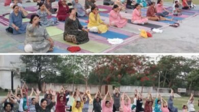 योगा, एरोबिक्स- शक्ति के जिंदल वर्ल्ड स्कूल में चल रहे निशुल्क योग प्रशिक्षण एवं एरोबिक्स शिविर में शरीर को स्वस्थ बनाने दिख रहा लोगों का उत्साह,तड़के सुबह से ही जिंदल वर्ल्ड स्कूल प्रबंधन एवं मारवाड़ी महिला जागृति शाखा दे रही प्रशिक्ष kshititech