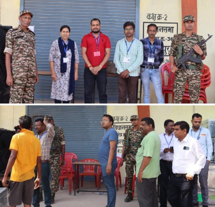 देश की सर्वोच्च संसद में पहुंचने भाग्य आजमाने वाले सांसद प्रत्याशियों के वोटो की ईवीएम मशीन प्रशासन ने की सुरक्षा बलों के हवाले, शक्ति जिले में कलेक्टर के मौजूदगी में स्ट्रांग रूम किया गया सील- 4 जून को खुलेगा दरवाजा, पूरा परिसर आम जनता के लिए प्रतिबंधित, परिंदा भी नहीं मार सकता पैर देश की सर्वोच्च संसद में पहुंचने भाग्य आजमाने वाले सांसद प्रत्याशियों के वोटो की ईवीएम मशीन प्रशासन ने की सुरक्षा बलों के हवाले, शक्ति जिले में कलेक्टर के मौजूदगी में स्ट्रांग रूम किया गया सील- 4 जून को खुलेगा दरवाजा, पूरा परिसर आम जनता के लिए प्रतिबंधित, परिंदा भी नहीं मार सकता पैर kshititech
