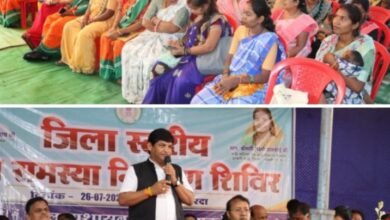 पूर्व विधायक खिलावन ने किया जिला प्रशासन का धन्यवाद- नगरदा में संपन्न हुआ शक्ति जिले का जिला स्तरीय जन समस्या निवारण शिविर, शिविर में पहुंचे पूर्व विधायक डॉक्टर खिलावन साहू ने कहा -विष्णु देव की सुशासन वाली सरकार के कार्यों को गति देने में शिविरों की अहम भूमिका, जिले के कलेक्टर टोपनो भी रहे मौजूद, 48 आवेदनों का मौके पर ही हुआ निराकरण kshititech