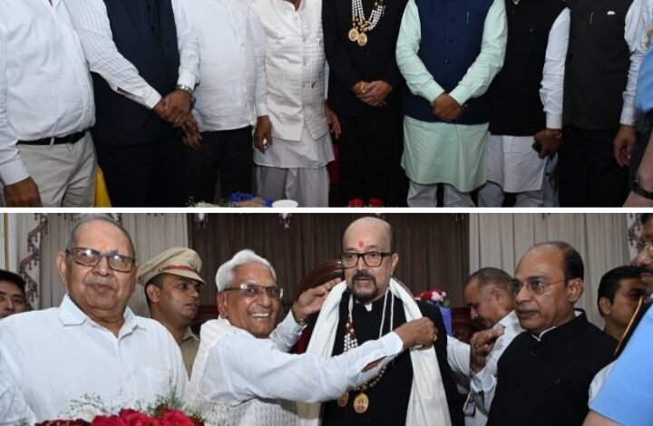 छत्तीसगढ़ के राज्यपाल रमेन डेका का अखिल भारतीय अग्रवाल संगठन ने किया सम्मान,भगवान अग्रसेन के चित्र युक्त माला एवं शाल ओढ़ाकर संगठन के राष्ट्रीय कार्यकारी अध्यक्ष सियाराम अग्रवाल ने किया सम्मान, मुख्यमंत्री साय से भी करी संगठन ने मुलाकात, अवसर था राज भवन में नए महामहिम के पदभार ग्रहण का kshititech