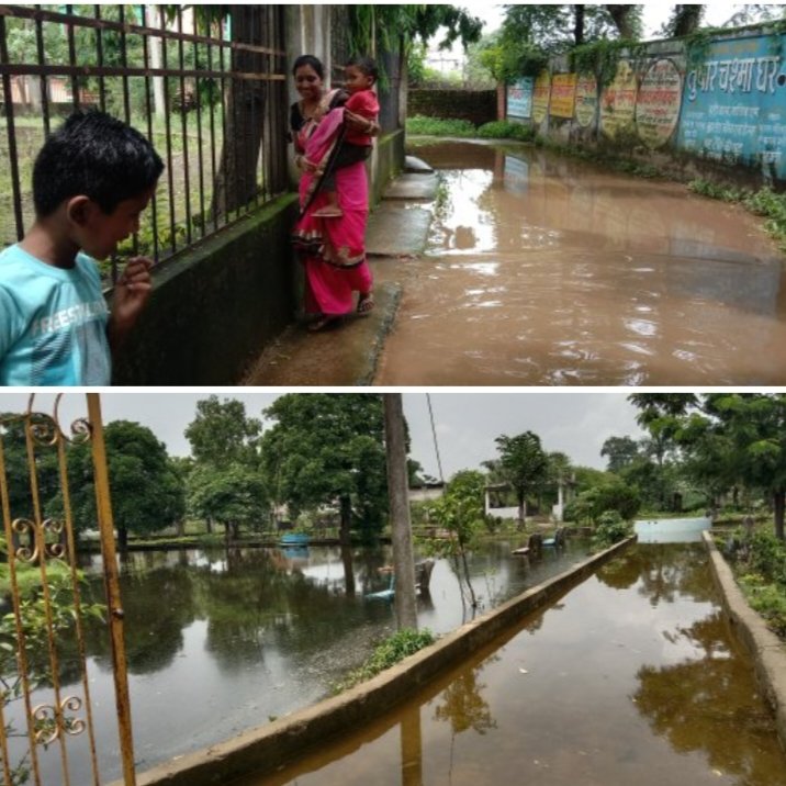 शहर का रास्ता बना तालाब-पानी निकास के आभाव में जलमग्न हो गई है नगर पालिका शक्ति की डॉक्टर श्यामा प्रसाद मुखर्जी पुष्प वाटिका, मुख्य रास्ते पर हुआ पानी का जमाव, तालाब बन चुके रास्ते से तैरकर पार कर रहे स्कूली बच्चों एवं मोहल्ले वासी, मोहल्ले वासियों ने करी त्वरित निराकरण करने की मांग kshititech