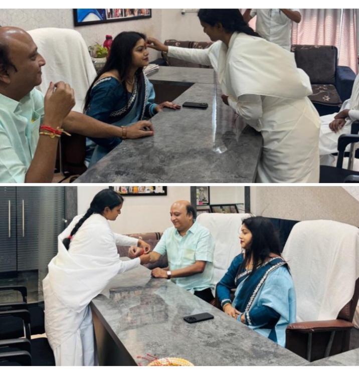 ब्रह्मकुमारी की बहनों ने पूर्व नगर पालिका अध्यक्ष गेवाडीन को बांधी राखियां,नरेश-रीना ने दी रक्षाबंधन की बधाई ब्रह्मकुमारी की बहनों ने पूर्व नगर पालिका अध्यक्ष गेवाडीन को बांधी राखियां,नरेश-रीना ने दी रक्षाबंधन की बधाई kshititech