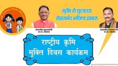 शक्ति जिले में स्वास्थ्य विभाग द्वारा 29 अगस्त को होने वाले राष्ट्रीय कृमि मुक्ति दिवस को लेकर हुई व्यापक रूप से तैयारीया, शक्ति कलेक्टर के निर्देशन में सीएमएचओ ने स्वास्थ्य अधिकारियों को निर्देश,बच्चो को खिलाई जाएगी कृमि नाशक दवाइयां ,सार्वजनिक संस्थानों में भी होगा शिविर शक्ति जिले में स्वास्थ्य विभाग द्वारा 29 अगस्त को होने वाले राष्ट्रीय कृमि मुक्ति दिवस को लेकर हुई व्यापक रूप से तैयारीया, शक्ति कलेक्टर के निर्देशन में सीएमएचओ ने स्वास्थ्य अधिकारियों को निर्देश,बच्चो को खिलाई जाएगी कृमि नाशक दवाइयां ,सार्वजनिक संस्थानों में भी होगा शिविर kshititech