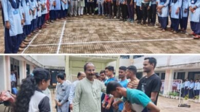 मालखरौदा के शासकीय वेदराम महाविद्यालय में 29 अगस्त को सुशासन पखवाड़े के अंतर्गत राष्ट्रीय खेल दिवस एवं राष्ट्रीय कृमि मुक्ति दिवस के रूप में हुए विभिन्न आयोजन, मेजर ध्यानचंद जी को भी दी गई पुष्पांजलि मालखरौदा के शासकीय वेदराम महाविद्यालय में 29 अगस्त को सुशासन पखवाड़े के अंतर्गत राष्ट्रीय खेल दिवस एवं राष्ट्रीय कृमि मुक्ति दिवस के रूप में हुए विभिन्न आयोजन, मेजर ध्यानचंद जी को भी दी गई पुष्पांजलि kshititech