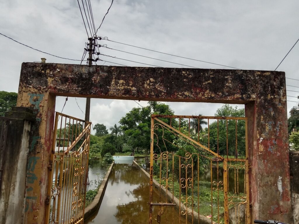 शहर का रास्ता बना तालाब-पानी निकास के आभाव में जलमग्न हो गई है नगर पालिका शक्ति की डॉक्टर श्यामा प्रसाद मुखर्जी पुष्प वाटिका, मुख्य रास्ते पर हुआ पानी का जमाव, तालाब बन चुके रास्ते से तैरकर पार कर रहे स्कूली बच्चों एवं मोहल्ले वासी, मोहल्ले वासियों ने करी त्वरित निराकरण करने की मांग kshititech