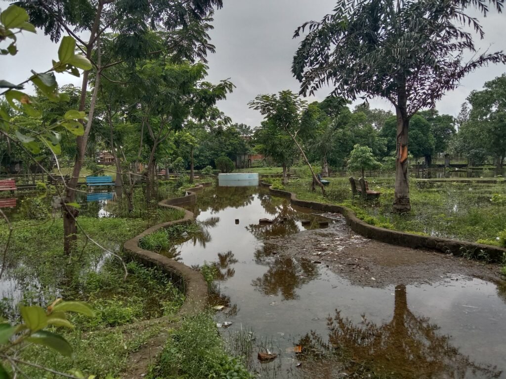 शहर का रास्ता बना तालाब-पानी निकास के आभाव में जलमग्न हो गई है नगर पालिका शक्ति की डॉक्टर श्यामा प्रसाद मुखर्जी पुष्प वाटिका, मुख्य रास्ते पर हुआ पानी का जमाव, तालाब बन चुके रास्ते से तैरकर पार कर रहे स्कूली बच्चों एवं मोहल्ले वासी, मोहल्ले वासियों ने करी त्वरित निराकरण करने की मांग kshititech