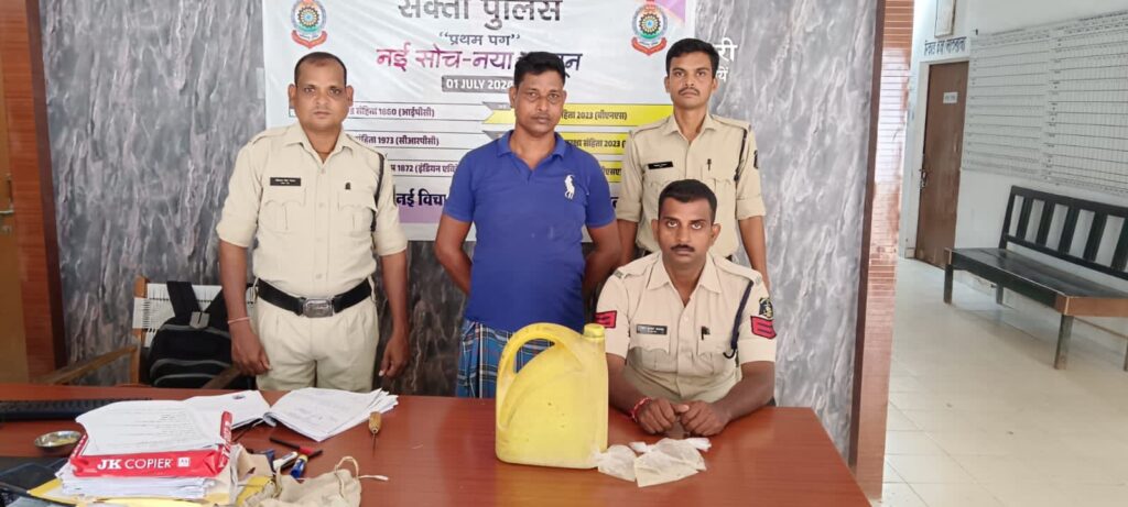 कच्ची अवैध महुआ शराब जब्त,सकती पुलिस ने बनाया आबकारी का मामला, SP अंकिता के निर्देश पर थाना टीआई बृजेश तिवारी की सक्रियता कच्ची अवैध महुआ शराब जब्त,सकती पुलिस ने बनाया आबकारी का मामला, SP अंकिता के निर्देश पर थाना टीआई बृजेश तिवारी की सक्रियता kshititech