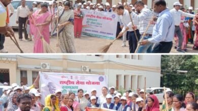 कलेक्टर साहब एवं सांसद जी ने भी जब लगाई झाड़ू- शासकीय क्रांति कुमार भारतीय महाविद्यालय के गांधी जयंती पर आयोजित स्वच्छता की सेवा कार्यक्रम में पहुंचे शक्ति के कलेक्टर एवं सांसद कमलेश जांगड़े, राष्ट्रीय सेवा योजना के स्वयंसेवकों को दिलाई गई शपथ kshititech