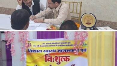 निःशुल्क चिकित्सा जांच शिविर- नैला में संपन्न हुआ निशुल्क स्वास्थ्य जांच शिविर, स्वर्गीय केदारनाथ अग्रवाल एवं स्वर्गीय द्रोपती देवी अग्रवाल पहरिया वाले की स्मृति में आयोजित था शिविर,500 लोगों ने लिया चिकित्सा शिविर का लाभ, आयोजक परिवार के संजय केदार अग्रवाल एवं अजय अग्रवाल ने किया आगंतुकों का आभार kshititech