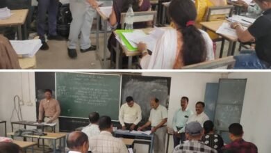 स्ट्रांग रूम में बंद है बोर्ड परीक्षार्थियों का भविष्य- शक्ति जिले में 10वीं 12वीं बोर्ड परीक्षाओं की उत्तर पुस्तिका के मूल्यांकन का काम प्रारंभ, जिला शिक्षा अधिकारी एन के चंद्रा ने किया मूल्यांकन केंद्र का निरीक्षण,187 विषय विशेषज्ञ शिक्षक जांच रहे हैं कॉपियां, तय होगा बच्चों का भविष्य kshititech