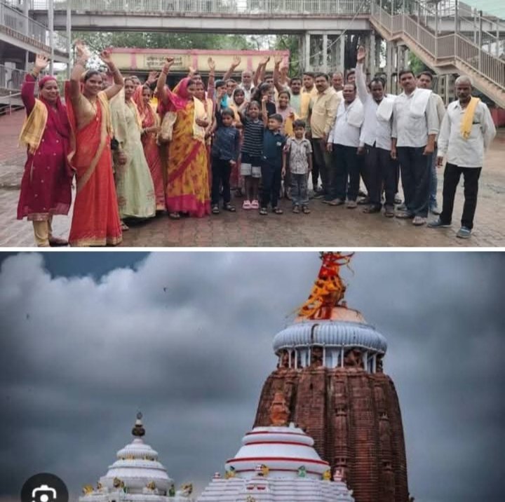 सरपंच जी की अनुकरणीय पहल- पुरीधाम की यात्रा से वापस लौटे सह परिवार ग्राम पंचायत के पंच गणों का रेलवे स्टेशन पर स्वागत किया सरपंच चंद्र कुमार सोनी ने, kshititech