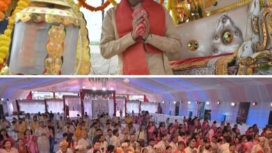 नैला में राधे-राधे की गूंज- 24 अगस्त को नैला जांजगीर में झांझडिया परिवार की श्रीमद् भागवत कथा का हुआ भव्य शुभारंभ, प्रथम दिन निकली कलश शोभा यात्रा, परिवारजन रहे मौजूद, श्री हित ललित वल्लभ जी महाराज करा रहे हैं कथा का रसपान kshititech