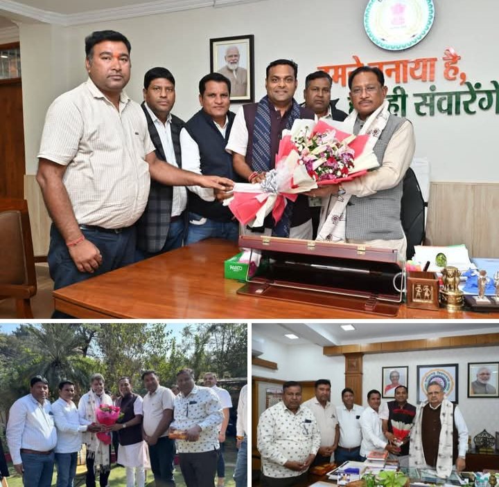 जशपुर जिले के भाजपा संगठन प्रभारी ने अमर सुल्तानिया ने की मुख्यमंत्री, विधानसभा अध्यक्ष एवं भाजपा अध्यक्ष से मुलाकात, नई जिम्मेदारी मिलने के बाद लिया नेताओं का आशीर्वाद kshititech