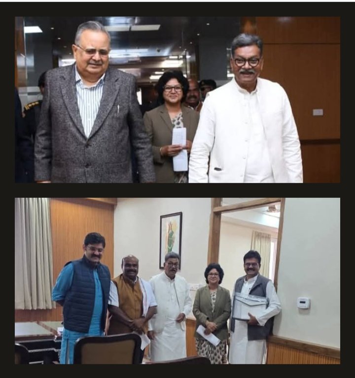 नए विधानसभा भवन के कार्यालय में नेता प्रतिपक्ष महंत ने सम्भाला अपना कामकाज,विधानसभा अध्यक्ष डॉ रमन सिंह से करी मुलाकात, कांग्रेस समर्थित विधायक रहे मौजूद kshititech