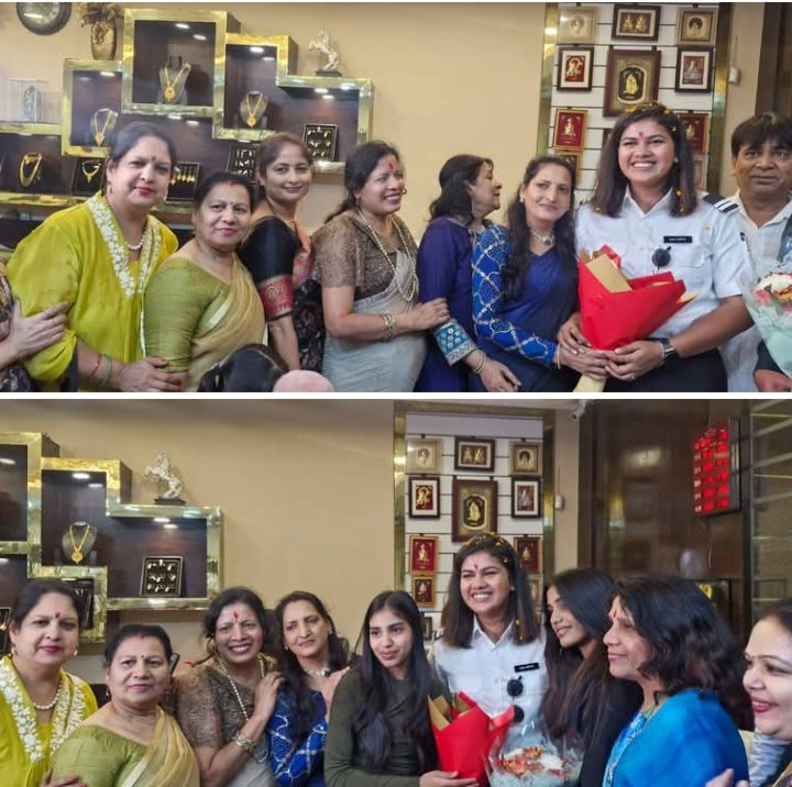 सत्य विद्या ज्वेलर्स परिवार शक्ति ने भी किया कैप्टन आस्था के पायलट बनने पर स्वागत, स्वागत रैली में समाज बंधुओ का मुंह मीठा भी कराया सत्य विद्या ज्वेलर्स परिवार में kshititech