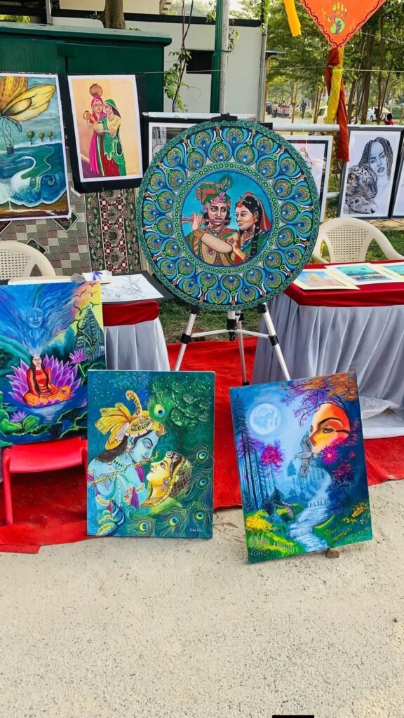 मैसूर के दशहरे मैदान में आयोजित कला प्रदर्शनी में उषा केडिया की कलाकृतियों को मिली सराहना, विदेशी सैलानियों ने करी पेंटिंग्स की प्रशंसा, अपनी श्रेष्ठ कलाओं से अंतरराष्ट्रीय मंच पर भी सम्मानित हो चुकी हैं उषा केडिया मैसूर के दशहरे मैदान में आयोजित कला प्रदर्शनी में उषा केडिया की कलाकृतियों को मिली सराहना, विदेशी सैलानियों ने करी पेंटिंग्स की प्रशंसा, अपनी श्रेष्ठ कलाओं से अंतरराष्ट्रीय मंच पर भी सम्मानित हो चुकी हैं उषा केडिया kshititech