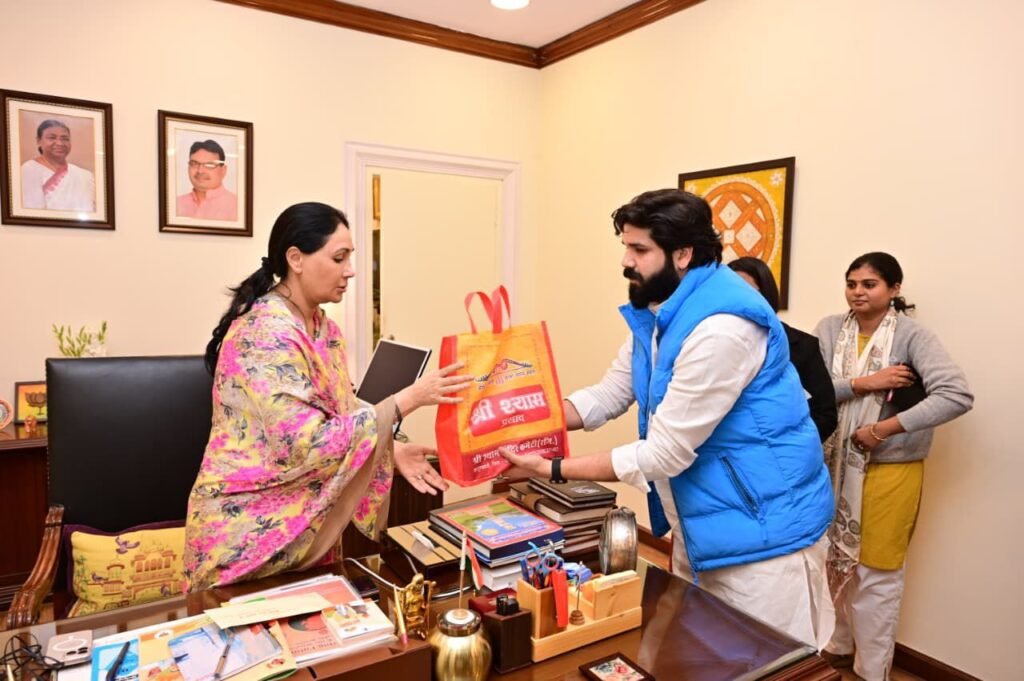 विश्व स्तरीय सुविधाओं से युक्त होगा खाटू श्याम जी का मंदिर- श्री श्याम मंदिर कमेंटी खाटू जी ने करी राजस्थान की उपमुख्यमंत्री जी से मुलाकात, मंदिर में चल रहे निर्माण कार्यो सहित अनेको विषयों पर हुई सार्थक चर्चा kshititech