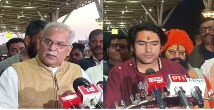 बाबा ने दे डाली बघेल को विदेश जाने की सलाह- बाबा बागेश्वर और पूर्व सीएम भूपेश में जुबानी जंग तेज, शक्ति के किसान कांग्रेस के जिला अध्यक्ष साधेश्वर गबेल ने कहा- छत्तीसगढ़ है शांति का टापू, धीरेंद्र शास्त्री जी यहां आकर संत महात्मा का कार्य करें, राजनीति नहीं kshititech