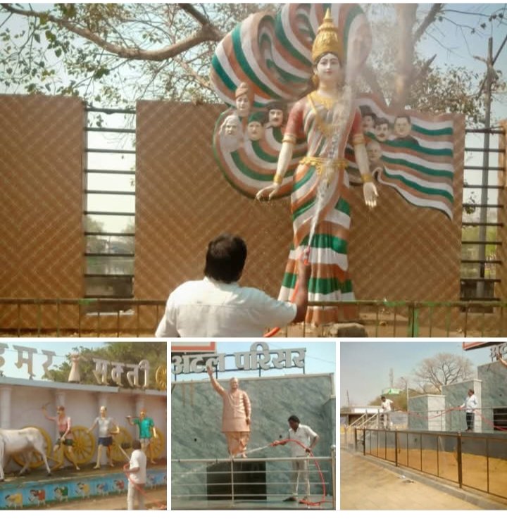 बाबा भोलेनाथ की बारात के लिए शक्ति शहर को किया जा रहा चकाचक, नगर पालिका अध्यक्ष श्यामसुंदर अग्रवाल के नेतृत्व में चल रहा सफाई का विशेष अभियान, श्यामसुंदर ने कहा- शिव बारात शहर के लिए गौरवशाली kshititech