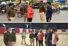 पुलिस अलर्ट, बदमाशों पर रहेगी नजर-सक्ती जिले के पुलिस अधिकारियों ने लिया शिव बारात को लेकर सुरक्षा एवं ट्रैफिक व्यवस्था का जायजा, स्वयं एसपी साहब पहुंचे निरीक्षण करने,एसडीओपी मैडम, जिले के ट्रैफिक इंचार्ज शर्मा एवं थाना टीआई पटेल ने करी पैदल मार्च, शिव बारात आयोजन समिति के अध्यक्ष चिराग भी रहे मौजूद kshititech