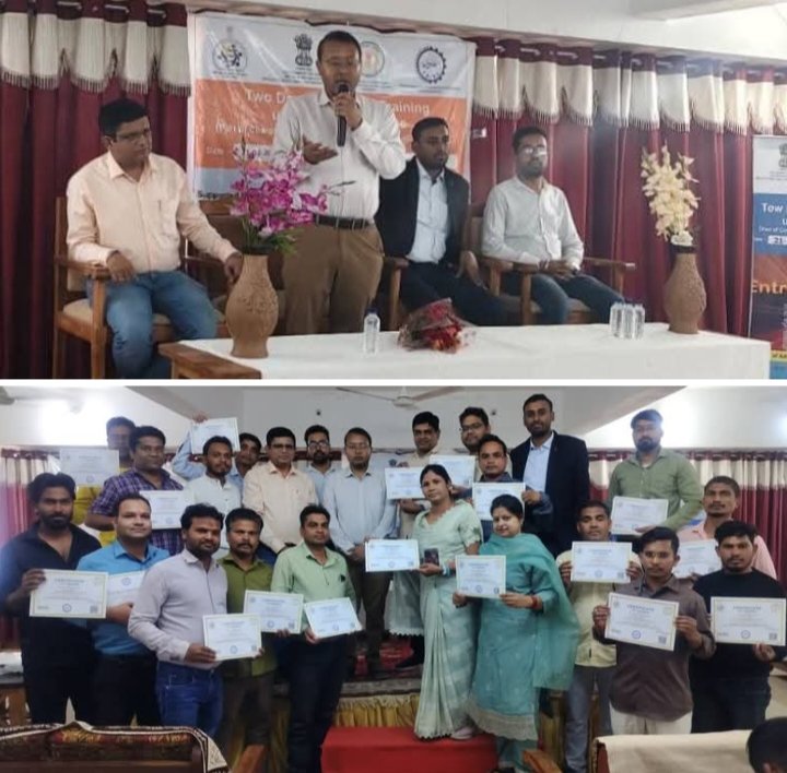शक्ति के गिरिराज रेन बसेरा में हुआ दो दिवसीय उन्नत कौशल प्रशिक्षण कार्यक्रम,कलेक्टर तोपनो साहब रहे मौजूद,CSIDC द्वारा आयोजित था कार्यक्रम, उद्यमियों एवं व्यवसाईयों ने लिया प्रशिक्षण, प्रमाण पत्रों का भी हुआ वितरण, जिला उद्योग केंद्र ने भी किया कार्यक्रम में सहयोग kshititech