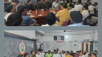 अलर्ट है शक्ति की पुलिस- होली पर्व को लेकर एडिशनल एसपी पटेल साहब एवं एसडीओ पुलिस पैंकरा मैडम ने ली महत्वपूर्ण बैठक, TI लखन पटेल ने बुलाई थी बैठक, संवेदनशील स्थानों पर तैनात रहेगी पुलिस, नगर पालिका अध्यक्ष श्यामसुंदर भी रहे मौजूद,हुड़दंगी और असामाजिक तत्व रहे सावधान, पुलिस करेगी सख्ती से कारवाई अलर्ट है शक्ति की पुलिस- होली पर्व को लेकर एडिशनल एसपी पटेल साहब एवं एसडीओ पुलिस पैंकरा मैडम ने ली महत्वपूर्ण बैठक, TI लखन पटेल ने बुलाई थी बैठक, संवेदनशील स्थानों पर तैनात रहेगी पुलिस, नगर पालिका अध्यक्ष श्यामसुंदर भी रहे मौजूद,हुड़दंगी और असामाजिक तत्व रहे सावधान, पुलिस करेगी सख्ती से कारवाई kshititech