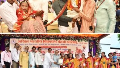 अनूठा वैवाहिक आयोजन- 22 विकलांग जोड़ो का हुआ सामूहिक विवाह,सांसद बृजमोहन अग्रवाल ने पहुंच कर दिया आशीर्वाद, देश भर का सबसे भव्य एवं अनूठा आयोजन था रायपुर का,नवयुगल जोड़ों को उपहार सामग्री का भी हुआ वितरण अनूठा वैवाहिक आयोजन- 22 विकलांग जोड़ो का हुआ सामूहिक विवाह,सांसद बृजमोहन अग्रवाल ने पहुंच कर दिया आशीर्वाद, देश भर का सबसे भव्य एवं अनूठा आयोजन था रायपुर का,नवयुगल जोड़ों को उपहार सामग्री का भी हुआ वितरण kshititech