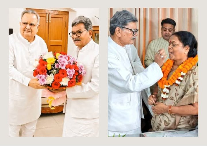 छत्तीसगढ़ में कांग्रेस की फूलों देवी नेताम निर्विरोध निर्वाचित हुई राज्यसभा सांसद, नेता प्रतिपक्ष महंत जी ने दी बधाई, महंत जी ने विधानसभा अध्यक्ष डॉ रमन सिंह का भी स्पीकर हाउस पहुंचकर जाना&nbsp; स्वास्थ्य हाल-चाल kshititech