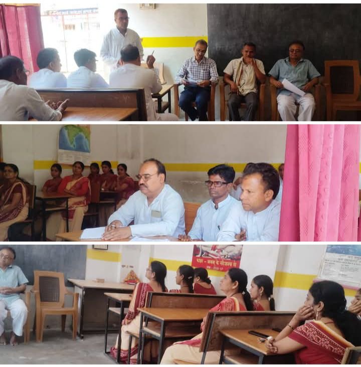 शक्ति के सरस्वती शिशु मंदिर में सरस्वती शिक्षा संस्थान के प्रांतीय अधिकारियों ने ली आचार्य परिवार की बैठक. शिक्षा को लेकर दिए आवश्यक निर्देश. चूड़ामणि साहू ने भी दिया बोर्ड परीक्षा के विद्यार्थियों को मार्गदर्शन kshititech