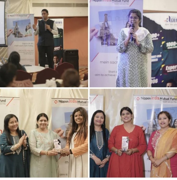 अनूठा आयोजन-अग्रवाल इंश्योरेंस कंसल्टेंसी के फाइनेंशियलआर्किटेक्ट राहुल अग्रवाल ने किया नारी गौरव सम्मान समारोह का आयोजन. मेरी डिजिटल बरनी-रुपए की पाठशाला में 60 से अधिक महिलाओं को किया गया सम्मानित. राहुल ने कहा- समय के साथ पैसा ही खुद पैसा बनाता है. 200 से अधिक महिलाएं रही मौजूद kshititech