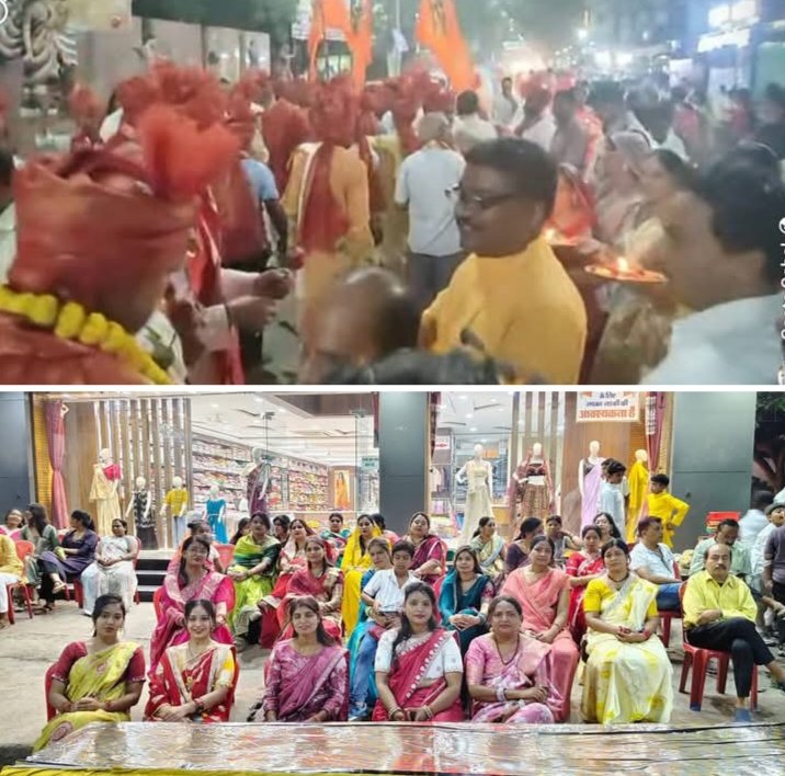 स्वागत का गौरवशाली क्षण-गबेल परिवार डोंगिया सुलोनी वालों की सैकड़ो महिलाओं ने परशुराम जी की शोभायात्रा का आरती की थाल से किया स्वागत. रामकुमार- गीता गबेल के द्वारा पुष्प वर्षा एवं आत्मीय स्वागत किया गया शोभायात्रा का. रामकुमार ने परशुराम जन्मोत्सव की दी शुभकामनाएं kshititech